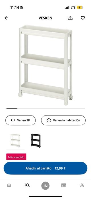 Carrito Auxiliar Ikea Blanco