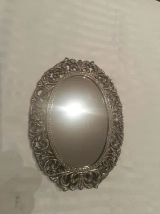 Espejo antiguo decorativo dorado