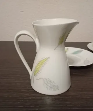 JARRA DE LECHE+3 PLATILLOS DE CAFÉ, ROSENTHAL
