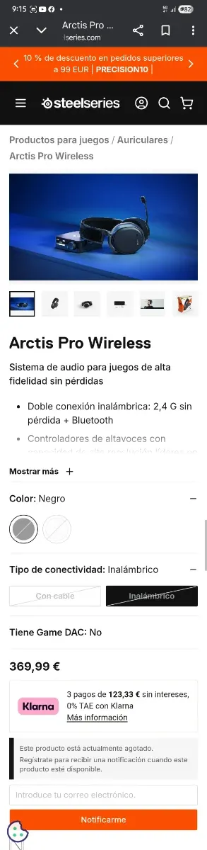 Auriculares Gaming Steelseries Arctis Pro Wireless
