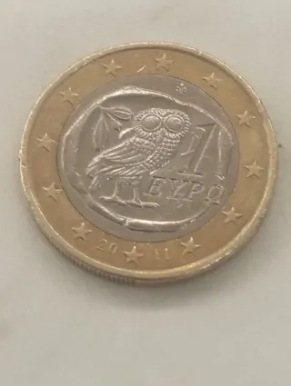 Moneda 1 Euro Grecia Búho 2011