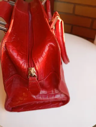 Bolso Zara Rojo Cocodrilo