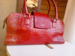 Bolso Zara Rojo Cocodrilo