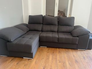 Sofá Chaise Longue Gris con Arcón