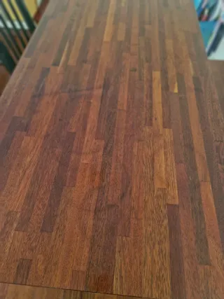 Mesa comedor y banco madera/metal