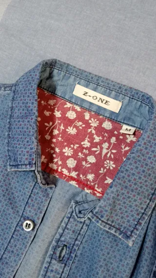 Camisa vaquera hombre azul