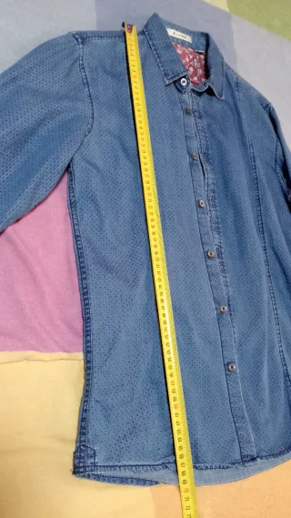 Camisa vaquera hombre azul