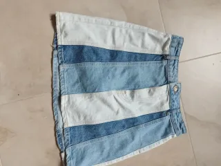 Conjunto falda vaquera y suéter algodón