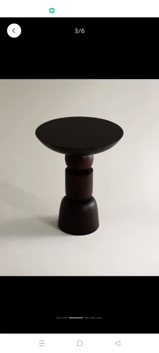 Mesa auxiliar Zara Home madera negra/marrón