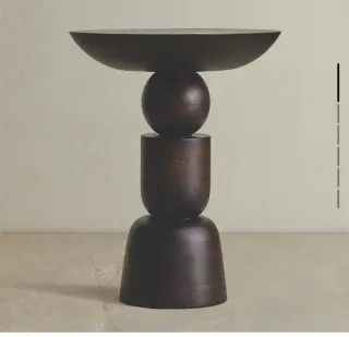 Mesa auxiliar Zara Home madera negra/marrón