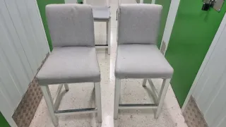 Taburetes altos Ikea beige/blanco