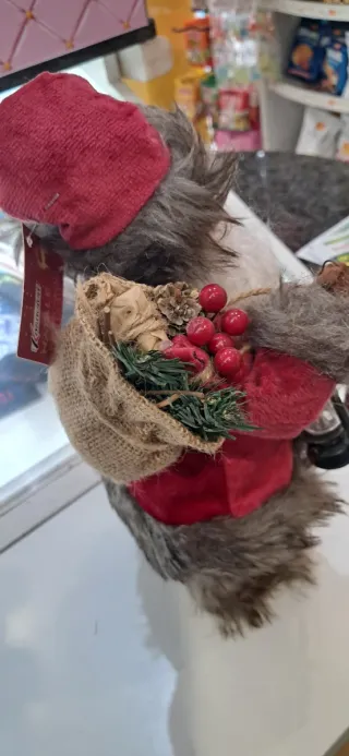 Babbo Natale decorativo in tessuto e plastica