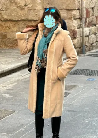 Abrigo mujer piel vuelta