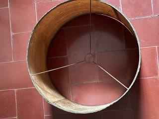 Paralume per lampada da terra in metallo pergamino