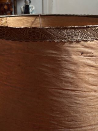 Paralume per lampada da terra in metallo pergamino