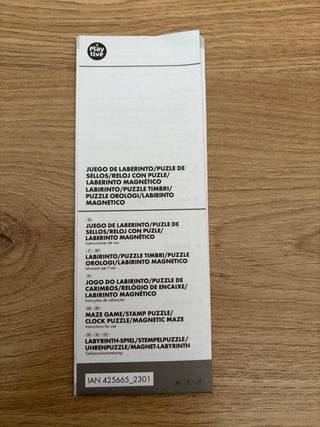 Juego magnético de laberinto infantil e instruccio