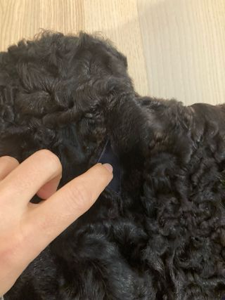 Abrigo pelo astracán negro vintage