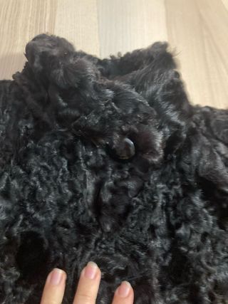 Abrigo pelo astracán negro vintage