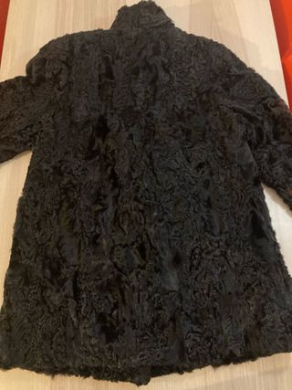 Abrigo pelo astracán negro vintage