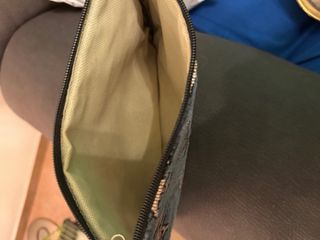 Pochette fantasia blu e oro