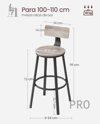 Taburete alto de bar