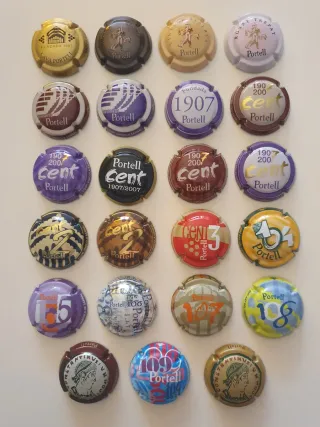 23 Chapas de Cava Portell Colección