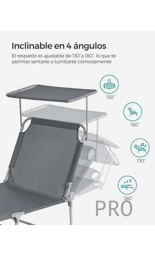 Tumbona, Tumbona Reclinable con Reposacabezas