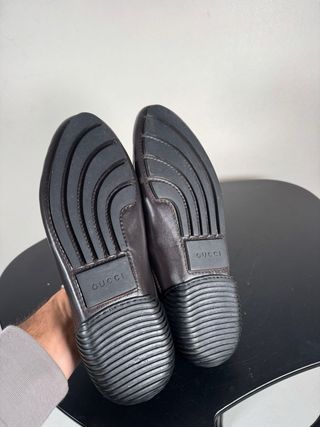 Mocasines Gucci Monograma Beige/Marrón