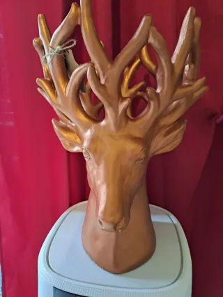 Vaso Cervo Oro Decorativo