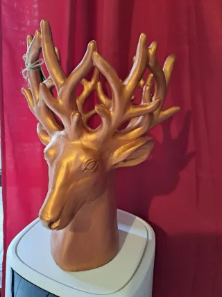 Vaso Cervo Oro Decorativo