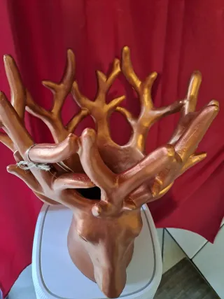 Vaso Cervo Oro Decorativo