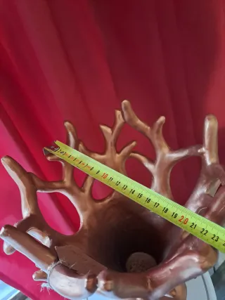 Vaso Cervo Oro Decorativo