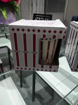 Set 2 Tazze Natalizie Ceramica Blu & Rossa