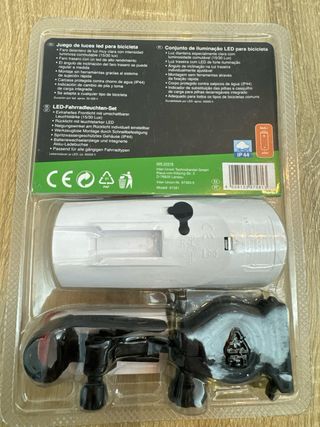 Juego Luces LED Bicicleta Crivit 15/30 Lux