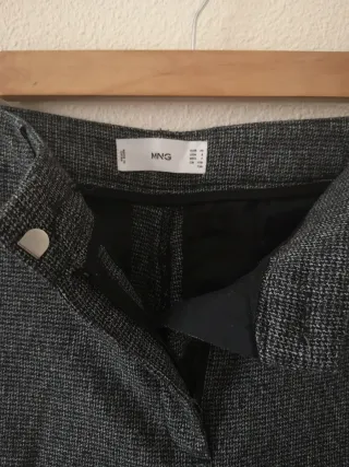 Pantalones de vestir cuadros grises