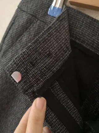 Pantalones de vestir cuadros grises