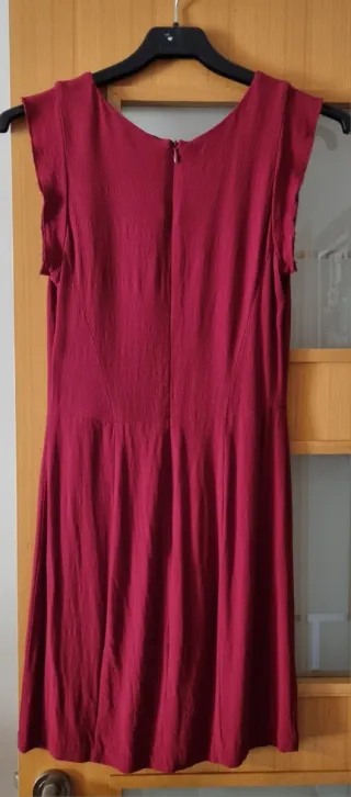 Vestido elegante rojo con cremallera