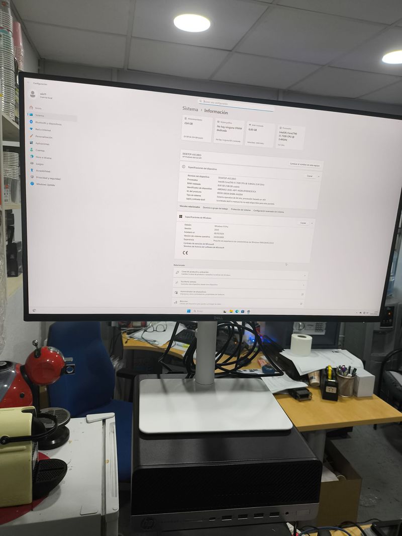 Torre HP ProDesk + Monitor Dell 27 QHD