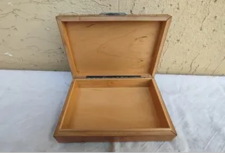 Cofanetto porta sigarette tabacco legno e argento