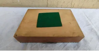 Cofanetto porta sigarette tabacco legno e argento