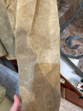 Giacca pelle scamosciata vintage uomo