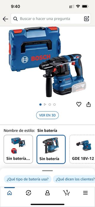 Atornillador Bosch GSR 18V-110 C + Percutor