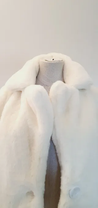 Ecopelliccia bianca nuova taglia M/L