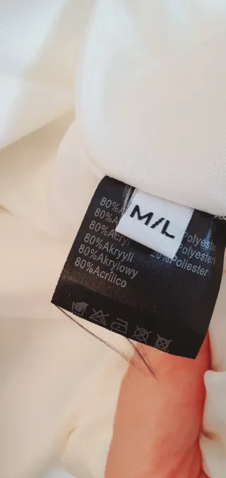 Ecopelliccia bianca nuova taglia M/L