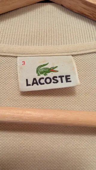 Polo Lacoste Beige Talla S pero muy ancho