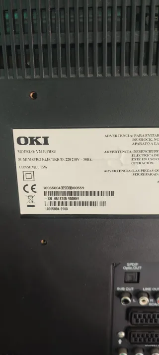 Televisor OKI 26" Sin TDT,Con HDMI,USB