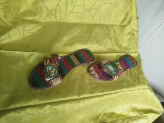 Sandalias planas étnicas India multicolor