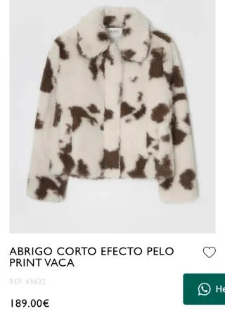 Abrigo pelo Yerse nuevo con etiqueta