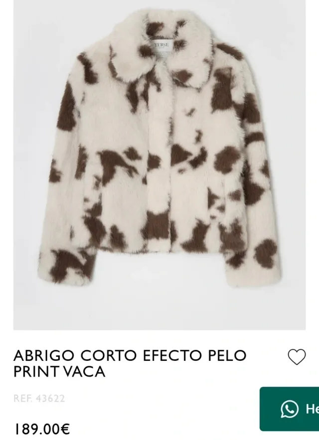 Abrigo pelo Yerse nuevo con etiqueta