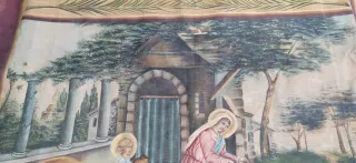 Tapiz antiguo firmado Jesús Les Estaba Sumiso.